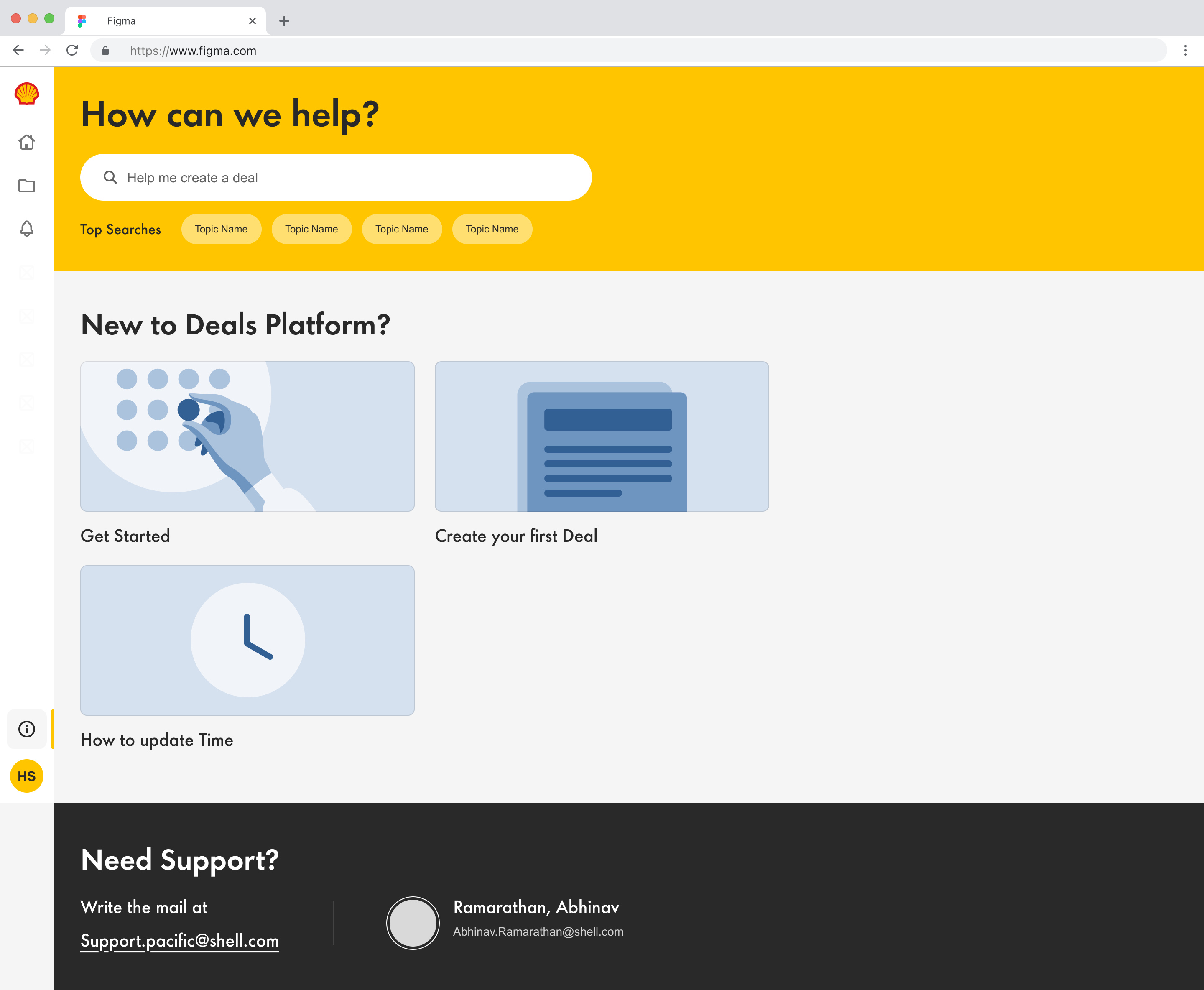 Standardized Platform Help Page