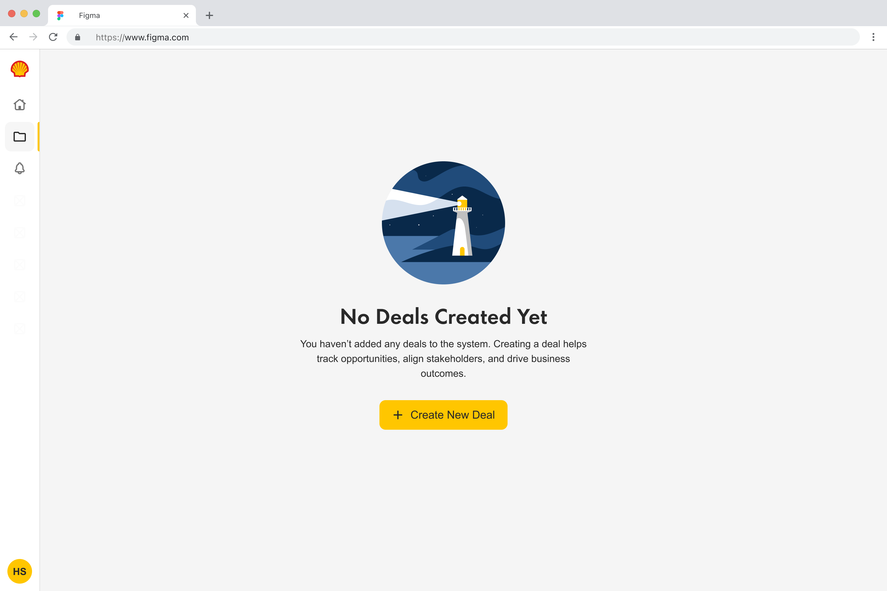 No Deals Created Yet Empty State